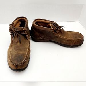 Women's Twisted X steel toe boots driving moccasins chukkas